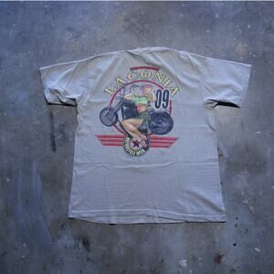 2000s Laconia Bike Week Pin Up Graphic Tee